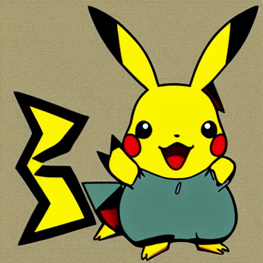 Prompt: pikachu, digital art