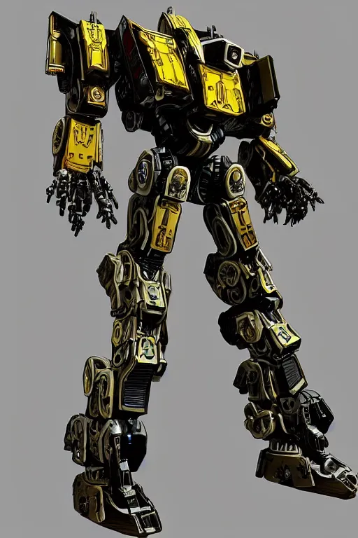 Prompt: mechwarrior - 2, intricate ornate humanoid mecha warrior,