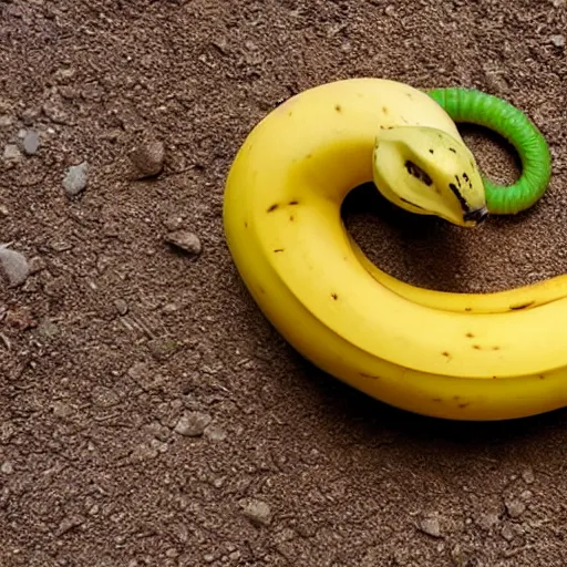 Image similar to a banana snake