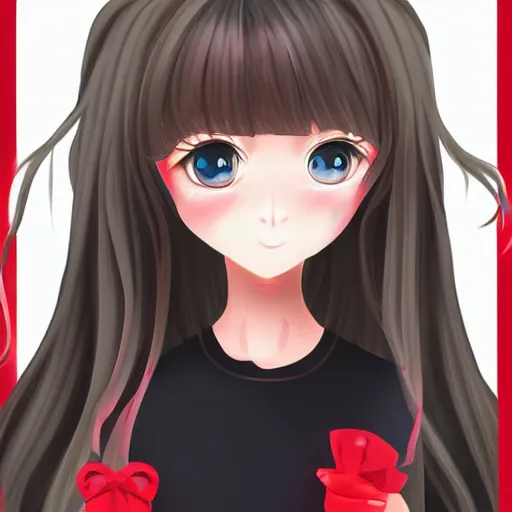 Image similar to portrait of a cute beautiful girl holding a balisong, anime digital art,