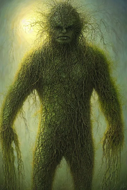 Image similar to swamp thing by tomasz alen kopera.