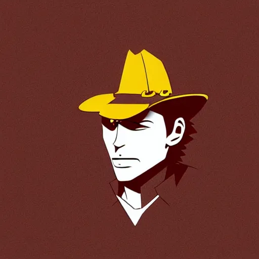 Image similar to face icon vector minimalist cowboy bebop by artstation loftis cory fanart