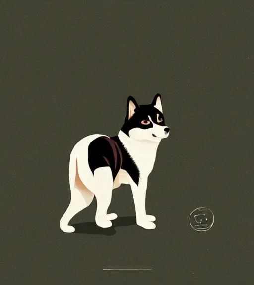 Image similar to black shiba by sachin teng, okami, hasui kawase