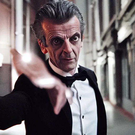 Image similar to still of the twelfth doctor in a martin scorsese movie, 8 0 mm film