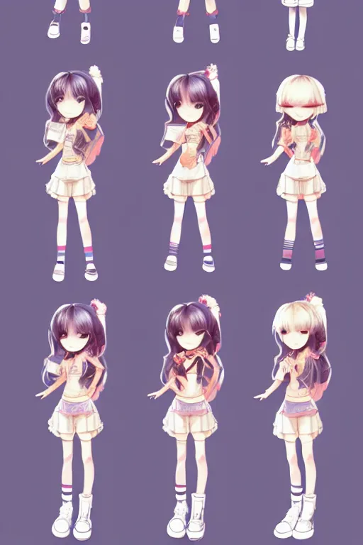 Prompt: full body character concept art of a girl next door in chibi style | | pixar - cute - fine - face, pretty face, realistic shaded perfect face, fine details by stanley artgerm lau, wlop, rossdraws, james jean, jakob eirich, andrei riabovitchev, marc simonetti, and sakimichan, trending on artstation