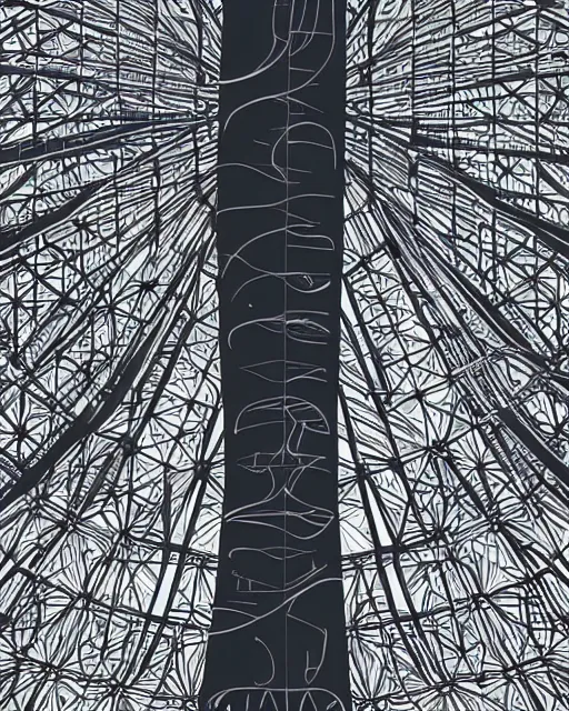 Image similar to Tour Eiffel futuristic style design by Zahah Hadid