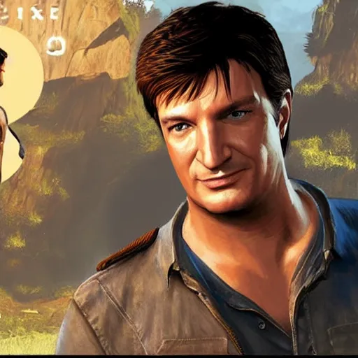 Image similar to nathan fillion in the video game uncharted