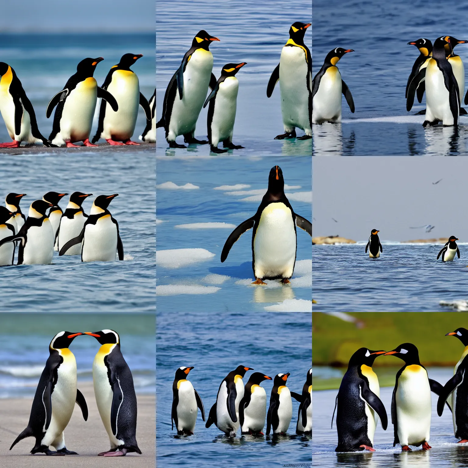 Prompt: penguins in the navy