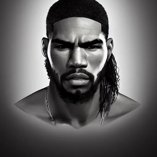 Image similar to Portrait of Celtic's Jayson Tatum, Jayson Tatum as Che Guevara Guerilla, Black and White, digital art, trending on artstation, octane render, inspiring, dignifying