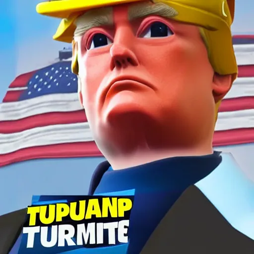 Image similar to donald trump in fortnite