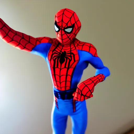 Image similar to 3 d printed collectible of snoop dog as spider man