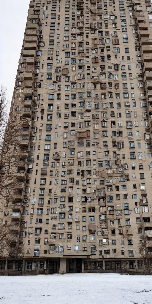 Image similar to Photo of Soviet apartment building