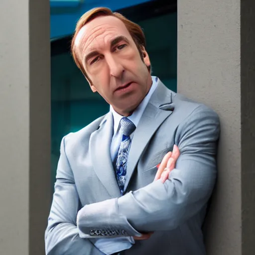 Image similar to super high quality saul goodman, realistic photorealistic high-resolution saul Goodman, very saul goodman, high def, saul, saul Goodman, better call saul, better call saul Goodman, 8k, 4k, professional, depth of field, sigma art 85mm f1.4, large sensor dslr, professional photo, saul goodman, very very saul goodman