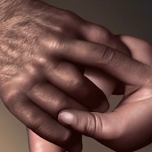 Image similar to photorealistic high detail illustration of a hand, subsurface scattering, 8 k, hdr