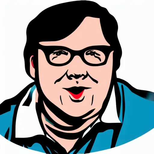 Image similar to clark duke hybrid, vector, svg sticker art