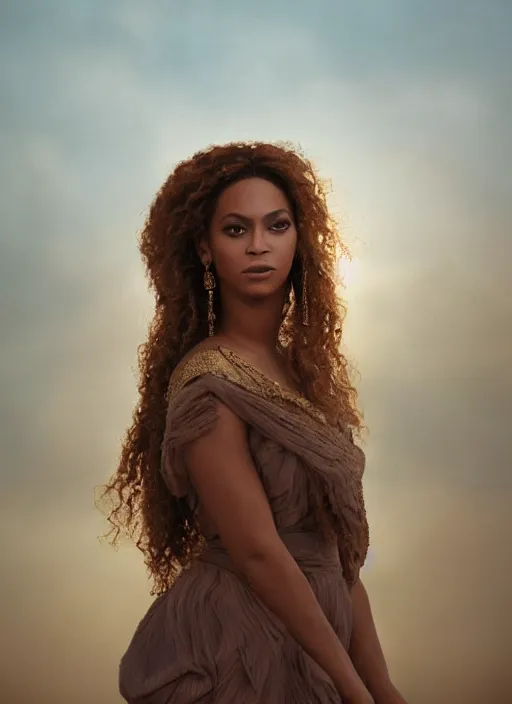 Image similar to photographic portrait of a stunningly beautiful renaissance beyonce with soft makeup in soft dreamy light at sunset, contemporary fashion shoot, by edward robert hughes, annie leibovitz and steve mccurry, david lazar, jimmy nelsson, breathtaking, 8 k resolution, extremely detailed, beautiful, establishing shot, artistic, hyperrealistic, beautiful face, octane render