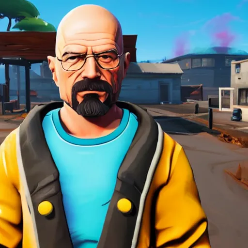 Image similar to walter white in fortnite