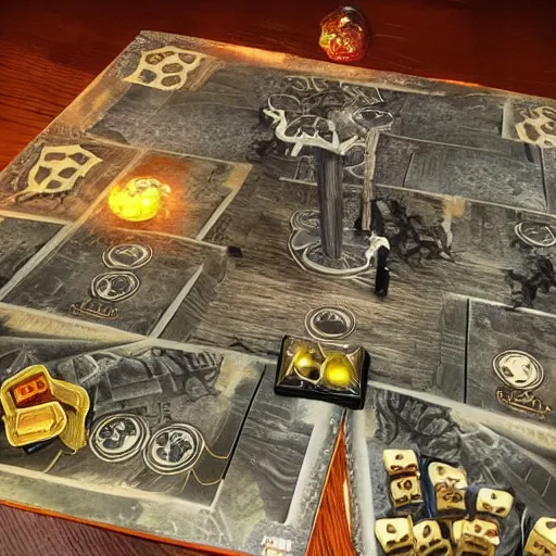 Prompt: an elaborate 3D board game about a haunted house, intricate, detailed, realistic, spooky