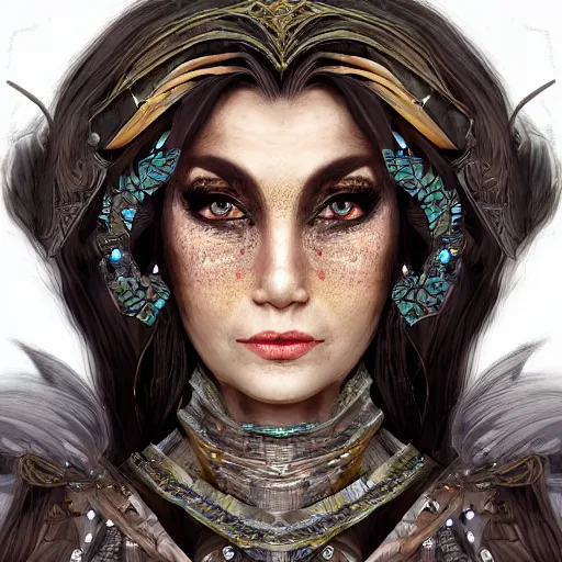 Prompt: a highly detailed headshot portrait of a fantasy woman concept art