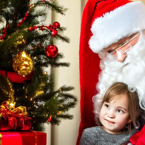 Image similar to little girl waiting santa