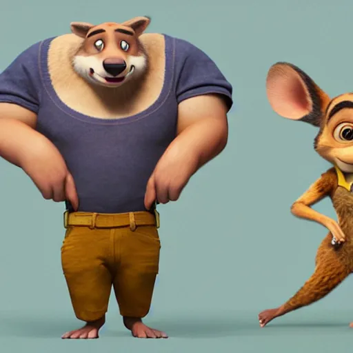 Image similar to 3 d render, portrait, upper body shot, mid shot, anthropomorphic mouse, female, wearing denim short shorts and a off yellow tank top shirt, solo, in the style of zootopia