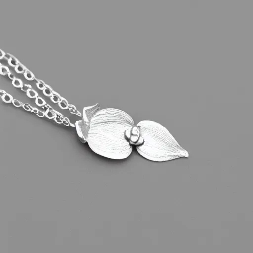 Prompt: silver necklace, realistic, orchid