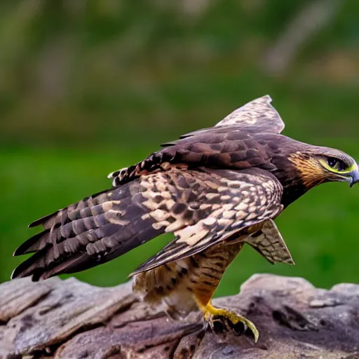 Image similar to hawk morphed with a rattlesnake