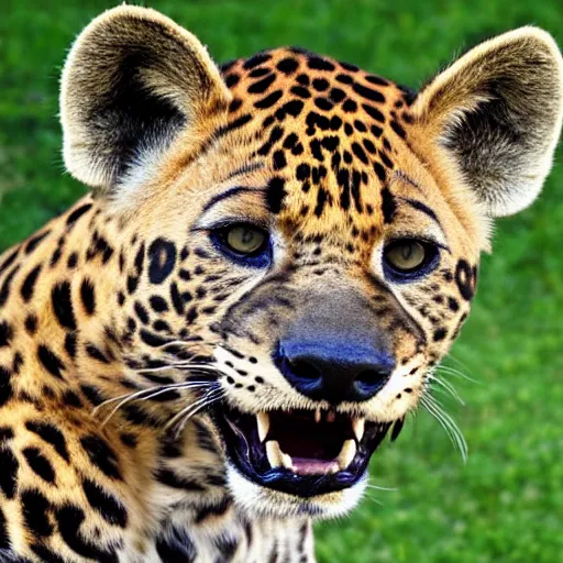 Image similar to half jaguar, half hyena