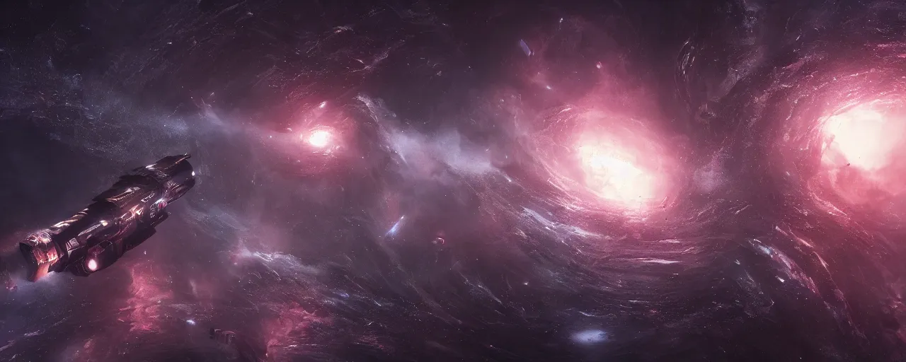 Prompt: a highly detailed dark epic swirling galaxy, space scene, dark scifi, unreal engine, octane render, detailed and intricate, global illumination, volumetric lighting