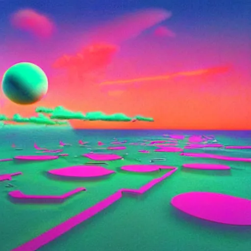 Image similar to surreal vaporwave dreamscape