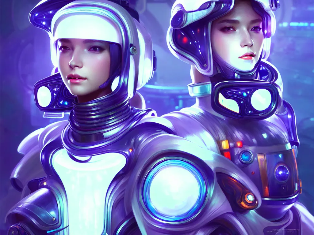Prompt: portrait futuristic planet mercury police uniform female, in a future huge spaceship internal, neon light, ssci - fi and fantasy, intricate and very very beautiful and elegant, highly detailed, digital painting, artstation, concept art, smooth and sharp focus, illustration, art by tan zi and ayanamikodon and alphonse mucha and wlop