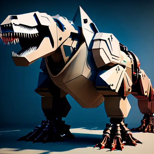 Image similar to mecha t - rex costume, photorealistic, 4 k, ultra detailed, 3 d, octane render, unreal engine