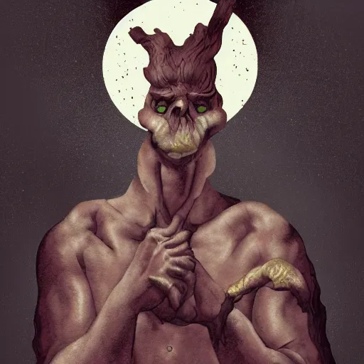 Image similar to the oenitent one from blasphemous, in the style of michelangelo