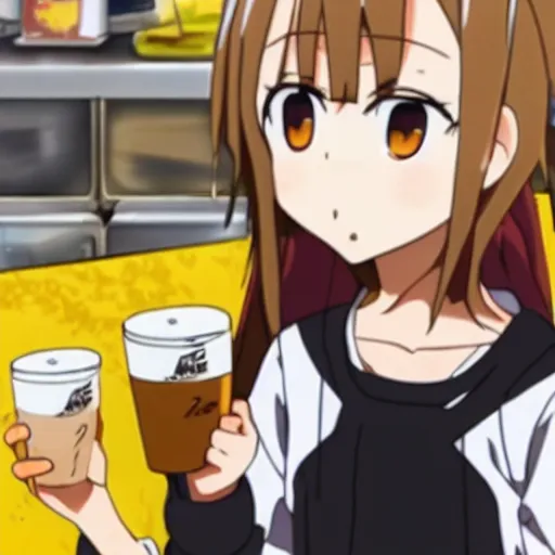 Image similar to mizuki from boku girl eating vegemite on toast disgustedly in anime style