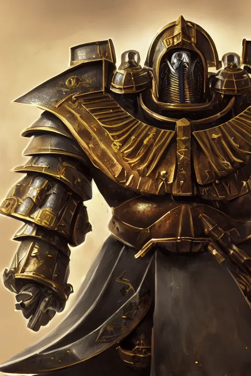 Image similar to armor portrait heros warhammer 4 0 k horus heresy fanart - the primarchs emperor by johannes helgeson animated with vfx concept artist & illustrator global illumination ray tracing hdr fanart arstation zbrush central hardmesh 8 k octane renderer comics stylized