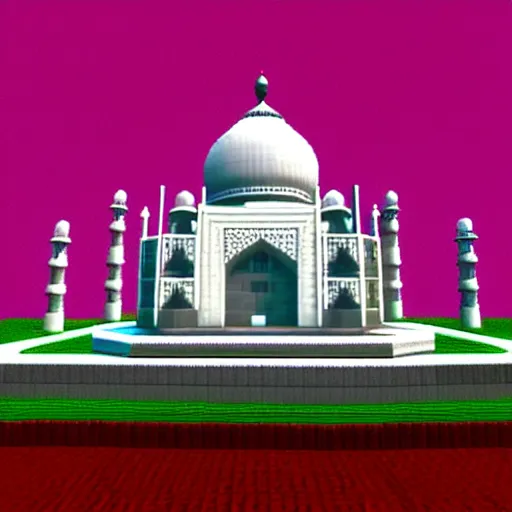 Image similar to the taj mahal voxel art