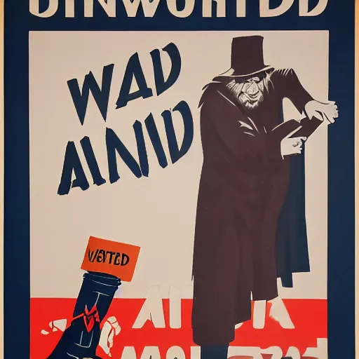 Prompt: a 1 9 4 0 s propaganda poster of a wizard with the word