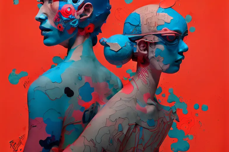 Prompt: mixed media, a brutalist designed, vivid colours, cryptic, mystical, pop surrealism by james jean, roby dwi antono, ross tran, steven kenny, paul neberra, ashley wood, atmospheric, trending on artstation. 8 k masterpiece