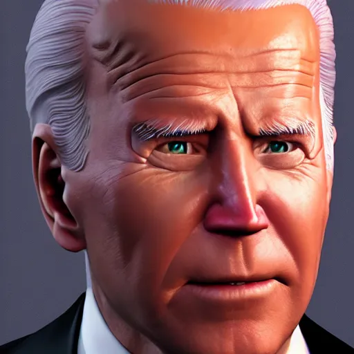 Image similar to ultra - realistic, 3 d render of joe biden going super - saiyan, octane render, zbrush