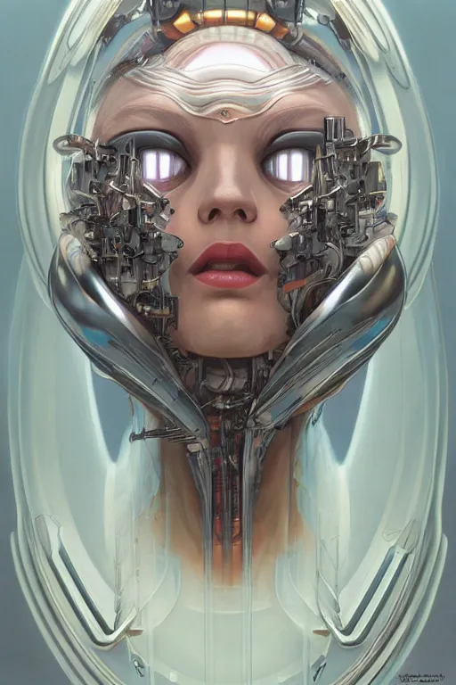 Image similar to portrait of mad alien robot queen, symmetrical, by yoichi hatakenaka, juan gimenez, brom, karol bak, alphonse mucha, james jean, drawing, illustration, cgsociety and artstation, clear line