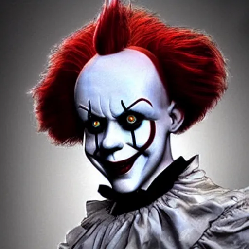 Image similar to jared leto as pennywise