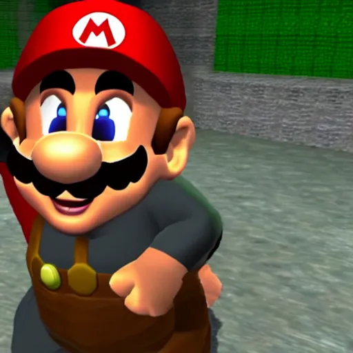 Prompt: danny devito, mario 6 4 screenshot