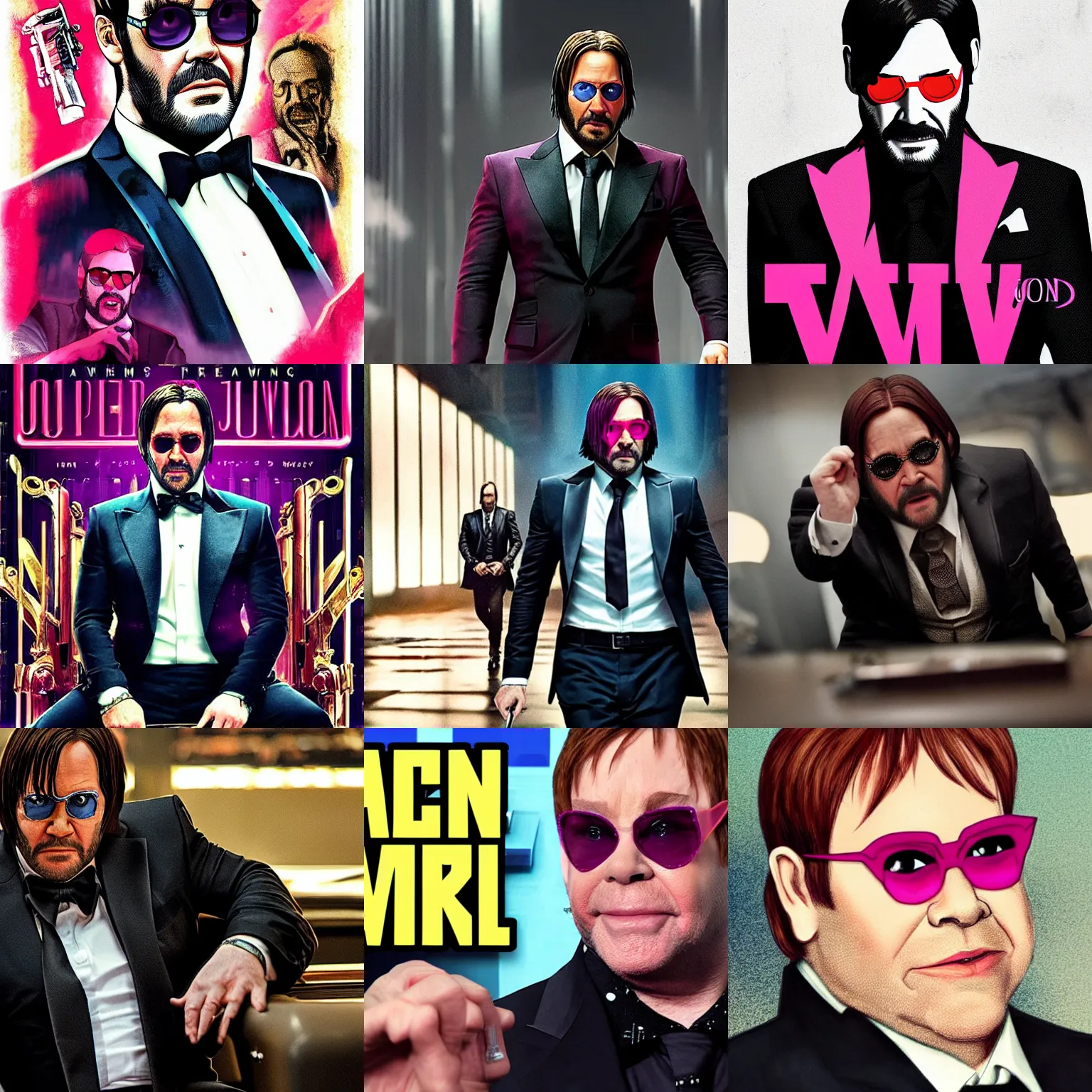 Prompt: elton john wick