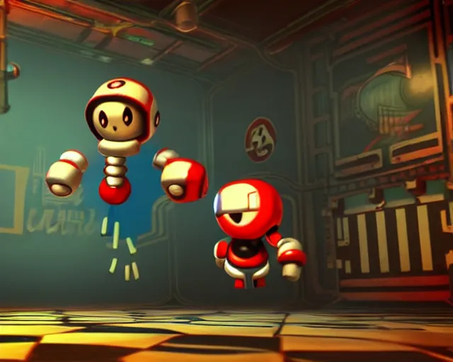 Prompt: bomberman in bioshock