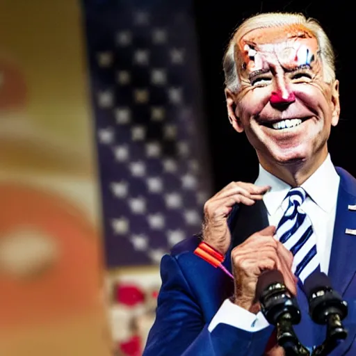 Image similar to joe biden as a clown