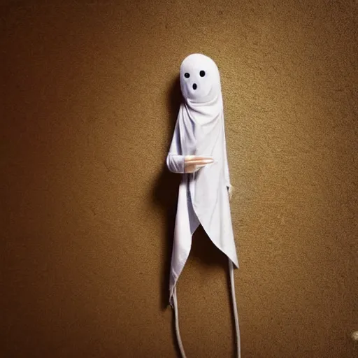 Prompt: detailed photorealistic a pocong in bathroom. in the style of horror photograph