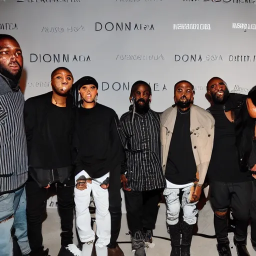 Prompt: donda album listening party event by kanye