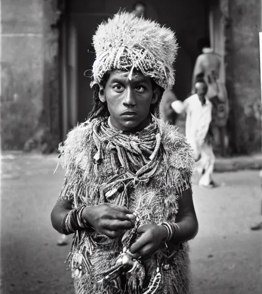 Image similar to Award winning reportage photo of Monegasque Natives with incredible hair and beautiful hyper-detailed eyes wearing traditional garb by Garry Winogrand, 85mm ND 5, perfect lighting, gelatin silver process