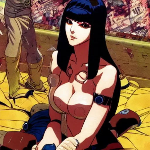 Image similar to nico robin is a cyborg by satoshi kon