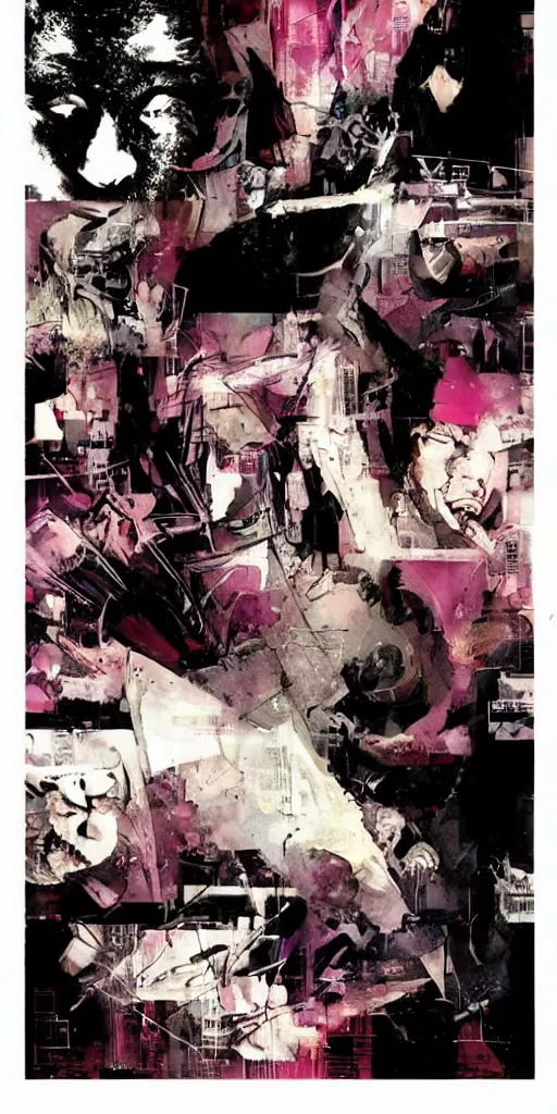 Image similar to cyberpunk dreaming by bobby zeik and bill sienkiewicz and david mack and dave mckean